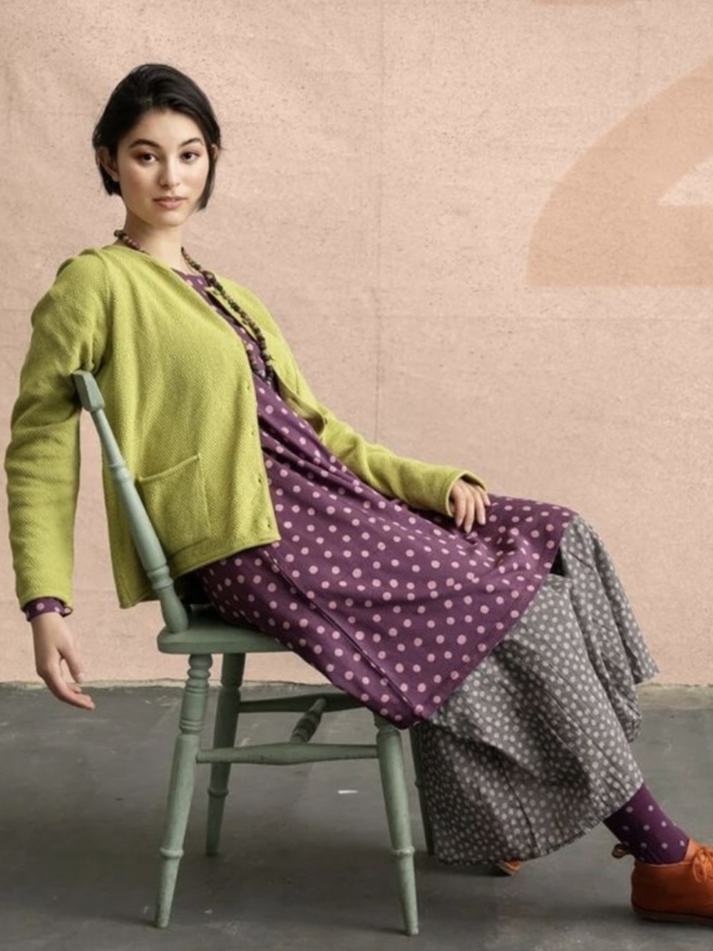 Gudrun Sjoden Lime Green Cardigan